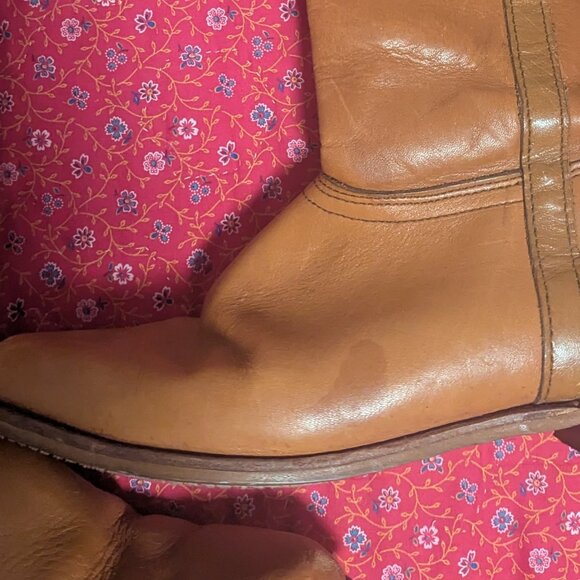 Vintage Dexter Riding Boots Western Leather Tall Boho Coastal Cowgirl Festival - Picture 10 of 10